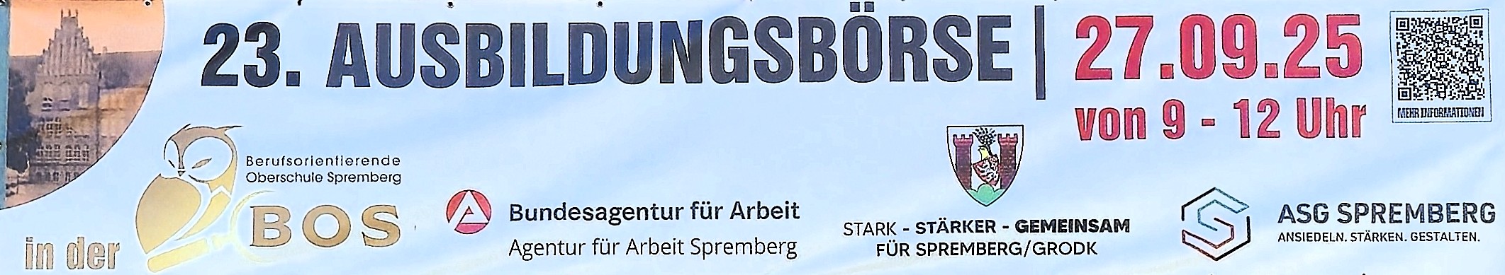 Banner 23. Ausbildungsbörse BOS Spremberg